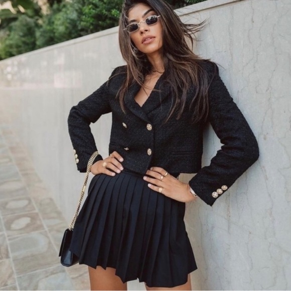 Black Blazer Dress Zara India Double Breasted Blazer Tweed Blazer